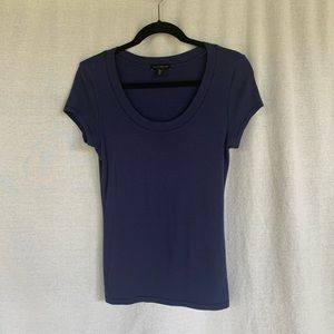 Navy Blue Willi Smith Scoop Neck T-Shirt